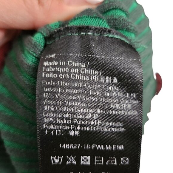 Scotch & Soda Dress Medium Green Midi Bodycon Ribbed Knit Stretch Long Sleeve - Picture 10 of 14